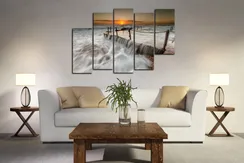 Модульная картина "Прилив на закате"