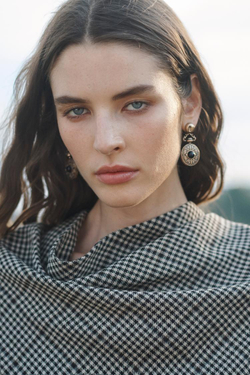 ZARA СЕРЬГИ-ПУСЕТЫ КРУГЛОЙ ФОРМЫ, ЦВЕТ СОСТАРЕННОГО ЗОЛОТА