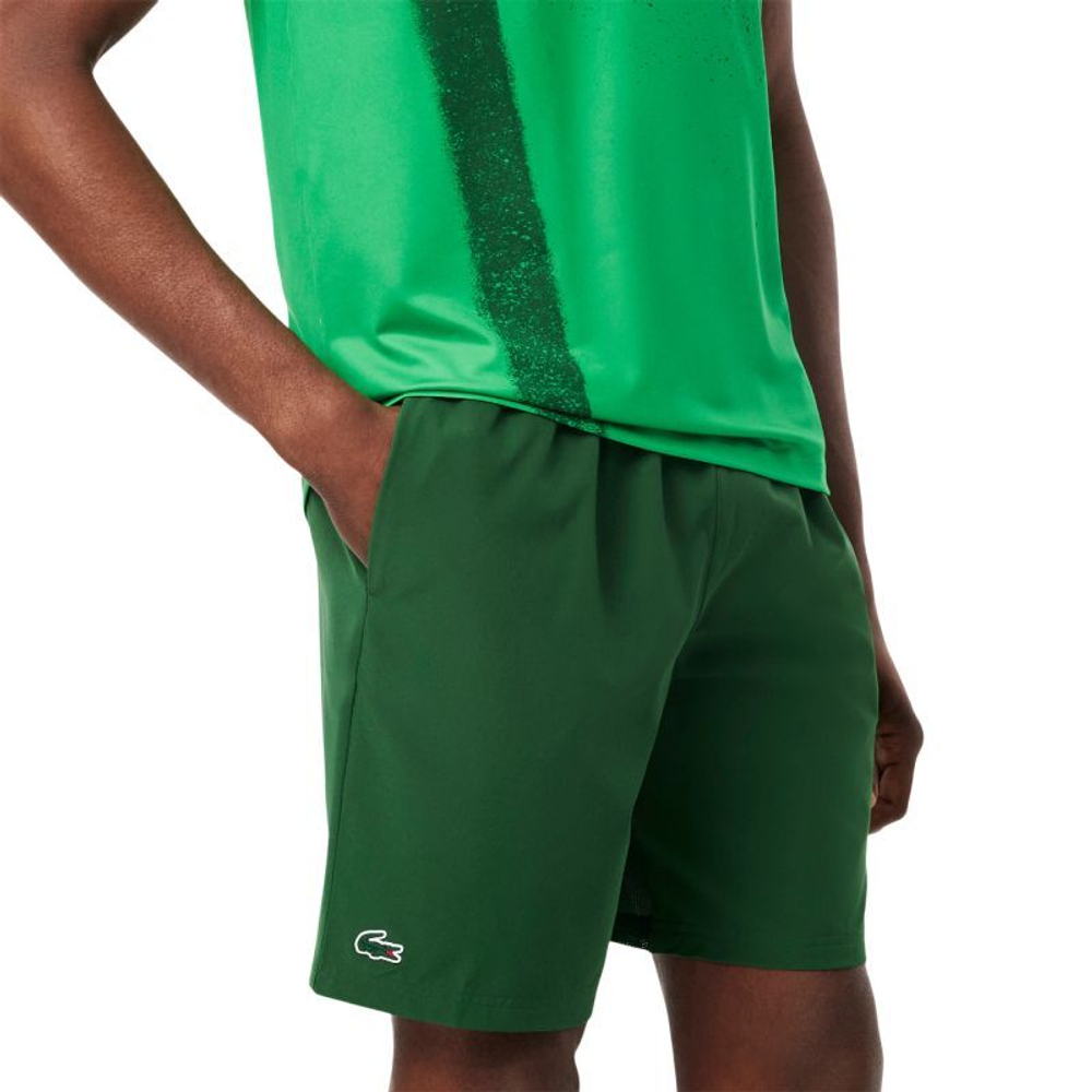 Мужские теннисные шорты Lacoste Tennis X Novak Djokovic - зеленый