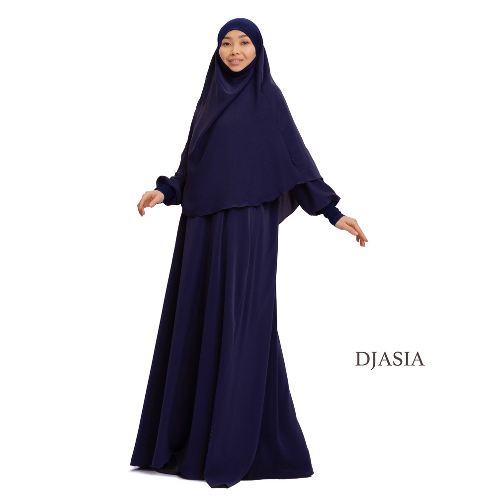 SET: DRESS  KHIMAR FROM ABAYA SILK (One size)