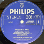 The Love Unlimited Orchestra Arranged & Conducted By Barry White ‎– Rhapsody In White (Германия 1973г.) Т