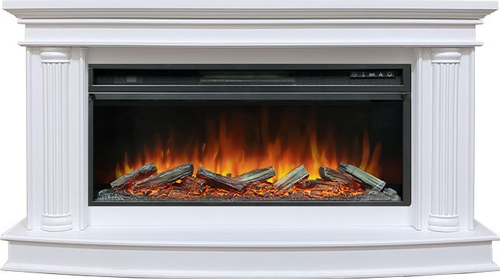 Каминокомплект Rome  - Белый с очагом Vision 42 LOG LED