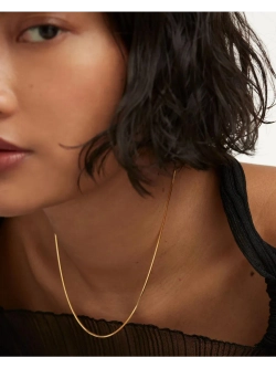 Колье Snake серебро 925 пробы покрытое золотом