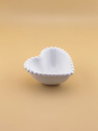 Блюдо-соусник сердечко 8х7,5х3,5 см. Бусины