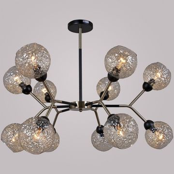 Люстра потолочная ILLUMICO E14 IL0268-12PSQ-79 BK AB
