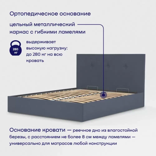 Кровать BuyRelax (велюр, с ПМ)