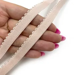 Резинка отделочная серебристый пион 12 мм (цв. 168), 641/12