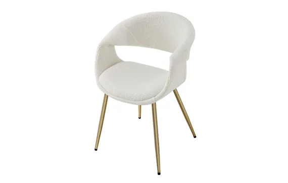 Стул Curv Soft, белый с золотыми ножками