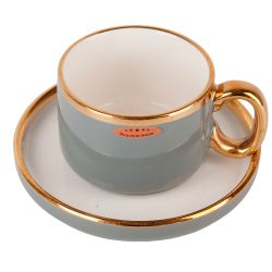 Чашка с блюдцем "Royal line.Gray" v=200мл. (min4) (транспортная упаковка)