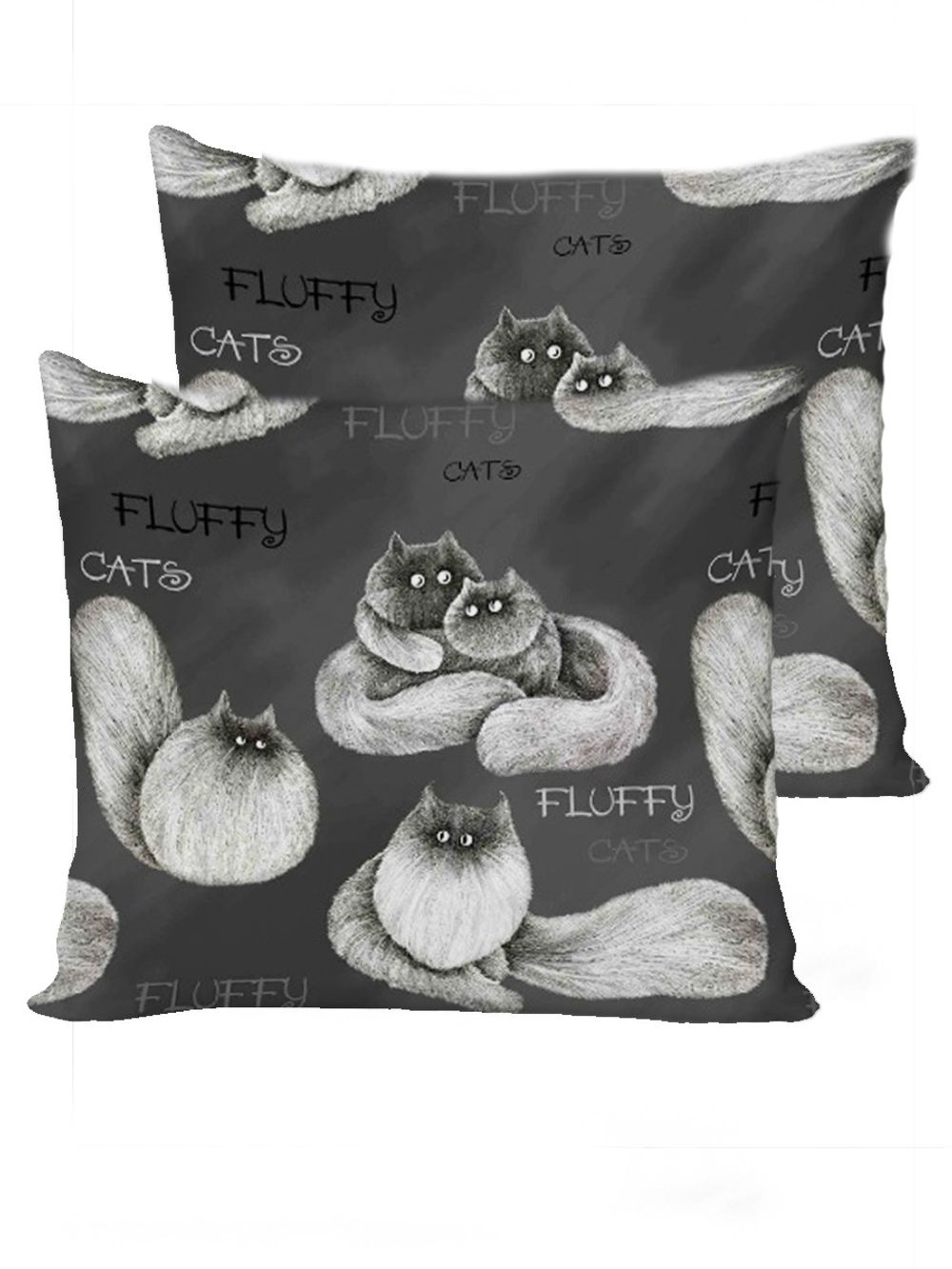 Наволочка комплект 2шт Сказка "Fluffy" 70х70 см, поплин