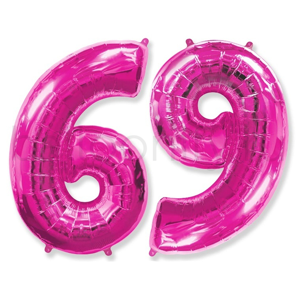 Шар ЦИФРА 6/9 Fuchsia 40" 102 см