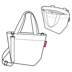 Сумка shopper xs diamonds rouge