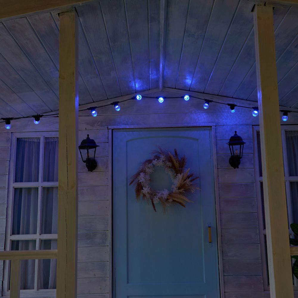 LED-D45-1W-BLUE-E27-CL-С PINEAPPLE Лампа декоративная светодиодная. Форма Ананас. прозрачная. Цвет синий. Картон. ТМ Volpe