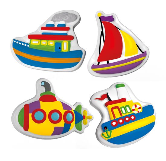 Магниты из гипса под роспись "Кораблик"