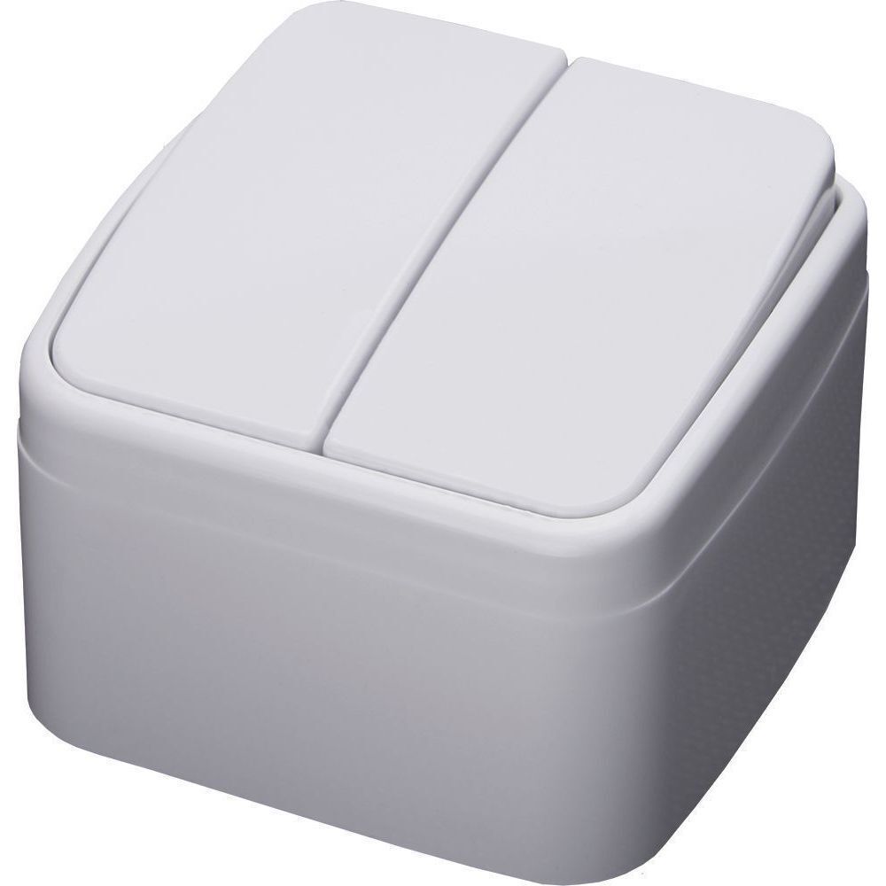 Выключатель 2-кл о/у 250 В, 10 А  Basic белый 39032 PSW10-42-20