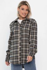 Рубашка Денни (бежево-коричневая) Б14136-7М LT Collection