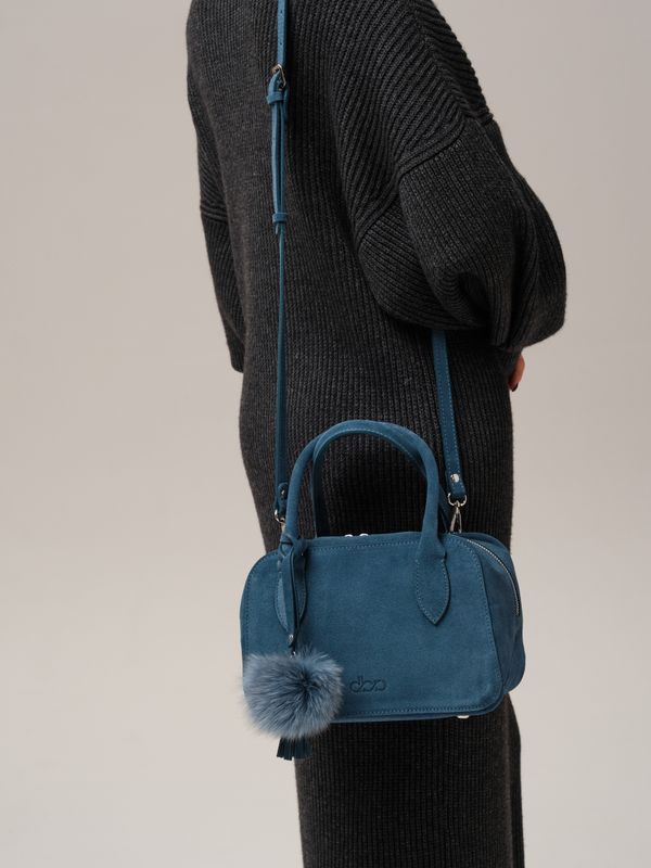 Замшевая сумка DBR 31348 синий туман