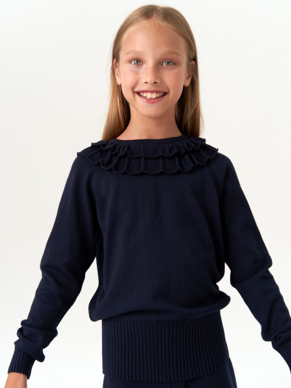 Джемпер школьный для девочки AT997  синий