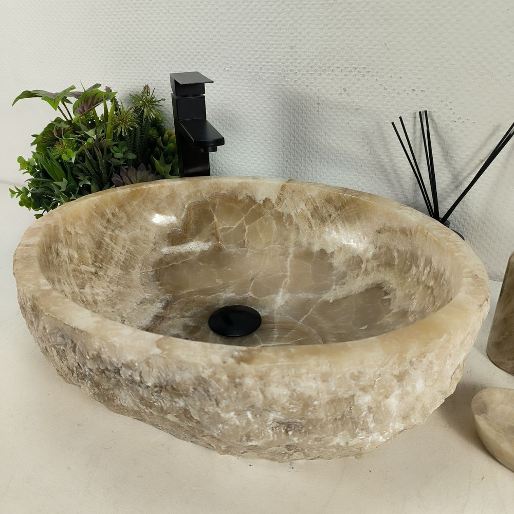 Раковина из оникса Erozy Yellow EO-64514 52*42*15 0159