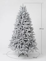 Заснеженная елка «Скандинавия» (Литая хвоя) 210 см / 2,1 м