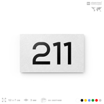 Номер на дверь 211, табличка на дверь для офиса, квартиры, кабинета, аудитории, склада, белая 120х70 мм, Айдентика Технолоджи