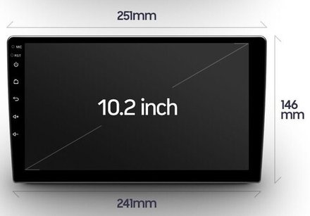 Магнитола для 10" рамки - FarCar 856 монитор 10" QLED на Android 13, 8 ядер (TS18), CarPlay, 4G SIM-слот