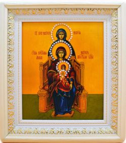 Богородица со сродницами. Икона ручной работы.