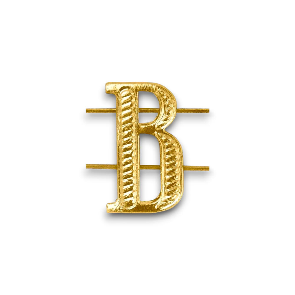 Знак Различия На Погоны Буква В Золотистый | ATRIBUTICASTORE.RU