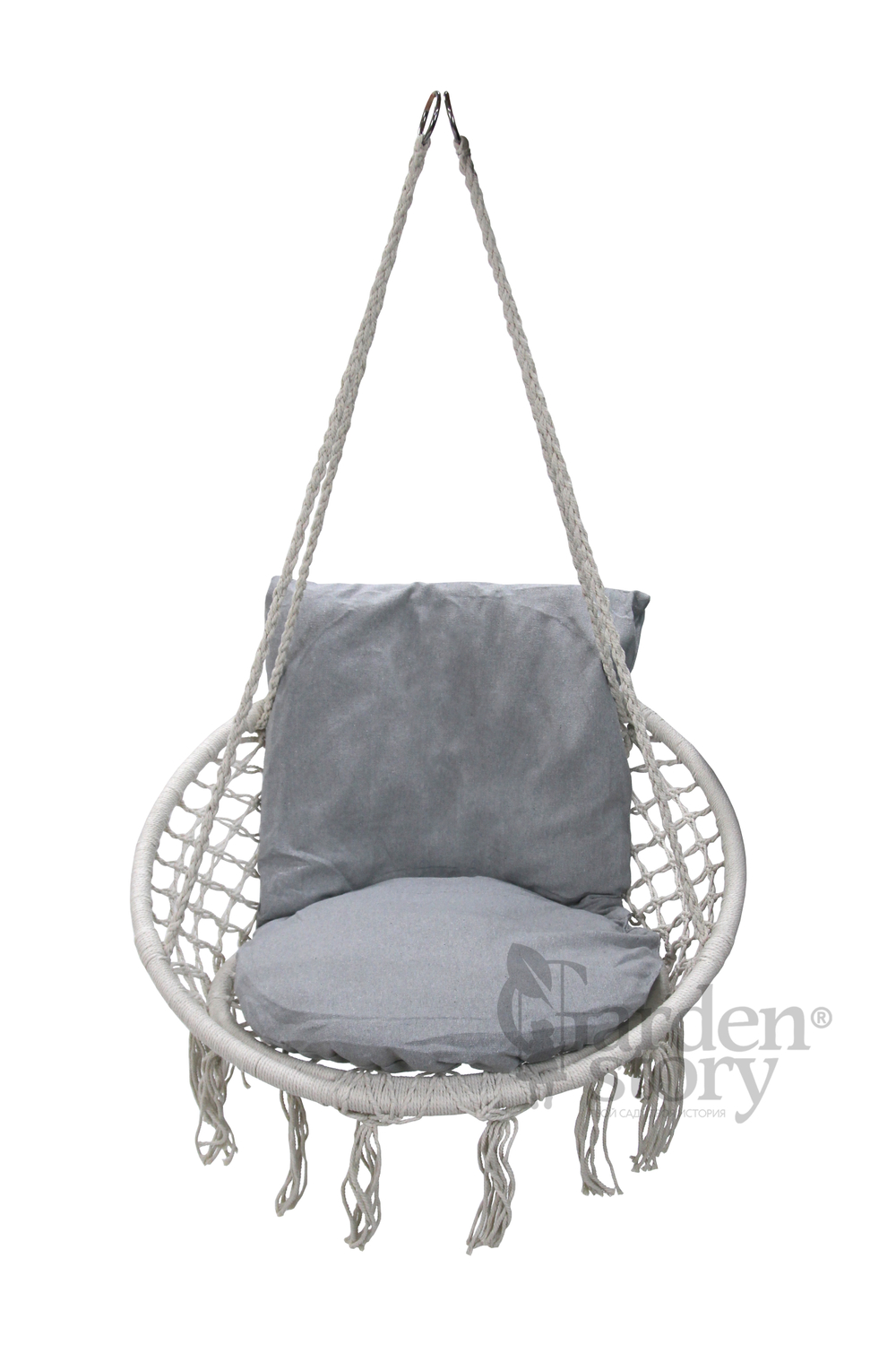 Кресло подвесное Фиби арт.ZRHC30-B/1 (корзина светло-серая, подушка серая, 1 уп.)