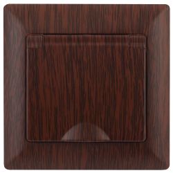 Розетка Intro Solo 4-203-10 с заземлением 2P+E Schuko с крышкой, 16А-250В, IP20, СУ, венге | Intro Solo