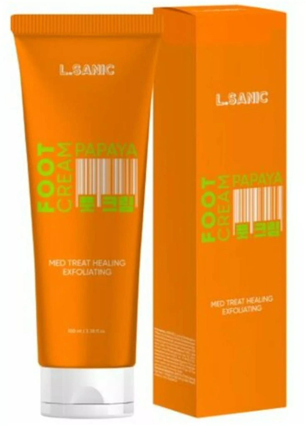 Крем-пилинг для ног с экстрактом папайи L’Sanic med treat healing exfoliating foot cream, 100 мл