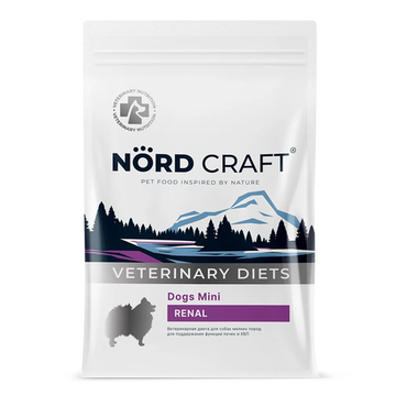 Сухой корм Nord Craft Dogs Mini Renal для собак мелких пород для поддержания функции почек и ХБП