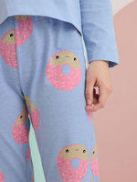 Пижама для девочки Next Q96-935, 3 шт., Серый, Голубой, Сиреневый