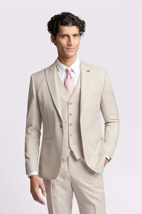 Мужской классический костюм (молочный) В25