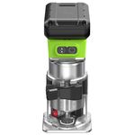 Фрезер кромочный акк. Greenworks G24RO, 24V, б/щет, 10000-30000 об/мин, цанги 6 / 6,35 / 8 мм, ход 20 мм,1х2Ач,ЗУ,кор (3502507CUA)