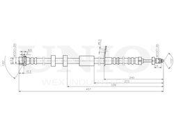 Шланг тормозной передний UNIO BRH-10094