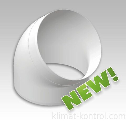 Колено круглое пластик 45° D160 16ККП 45° ERA title=