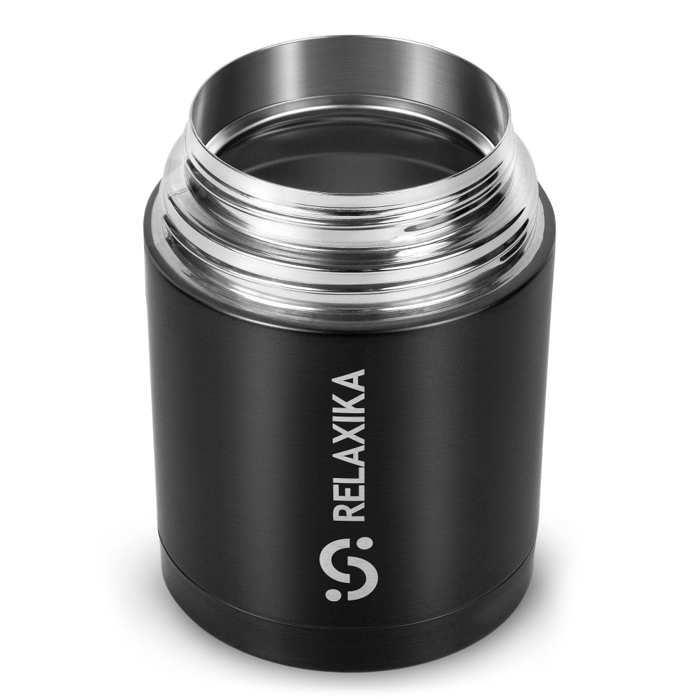 Термос для еды Relaxika 301 (0,7 литра), черный