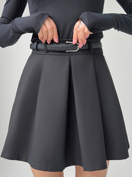 Юбка Yu Ze Fashion 2019322 однотонная короткая плиссированная