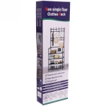 Вешалка напольная, четыре полки 154х30х60 черная