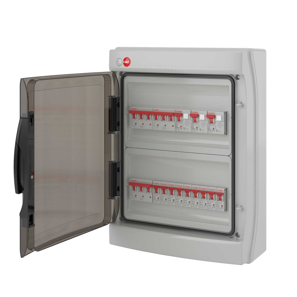 Щиток настен. с дверцей, 24(2х12)  мод., IP 65