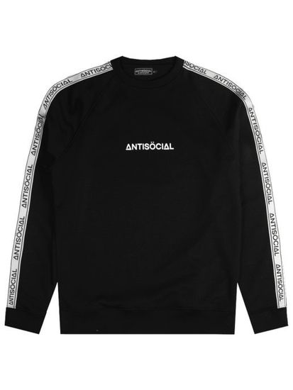 Свитшот Antisocial Sweatshirt Black Stripe (чёрный)