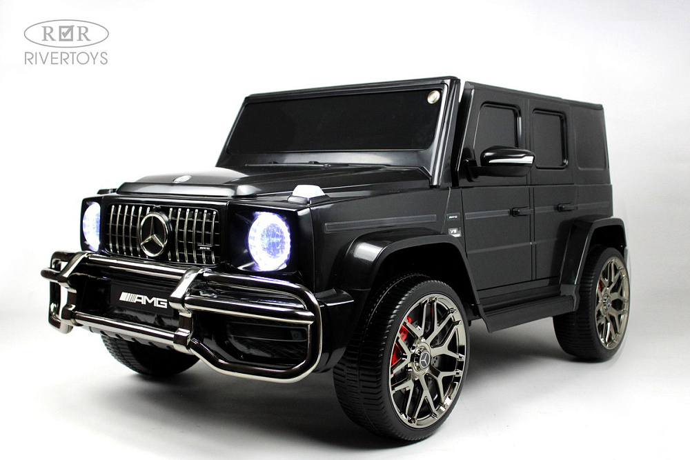 Детский электромобиль RiverToys Mercedes-AMG G63 4WD (S307) черный глянец