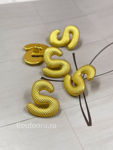 Пуговицы Скиапар. золотистые рельефные  