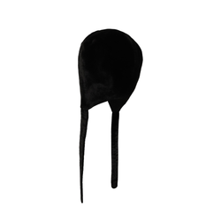 Бархатный чепчик с черным декором