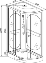 Душевая кабина AvaCan L602R с электрикой