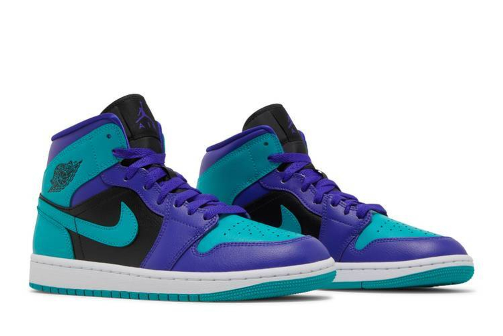 Кроссовки Jordan Air Jordan 1 Mid Black Grape (Женская размерная сетка)
