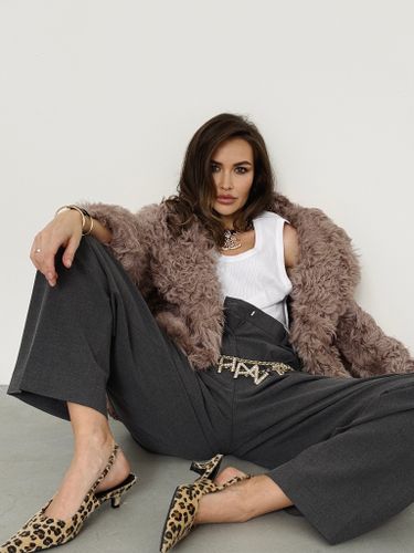 Шуба из овчины (розовый)