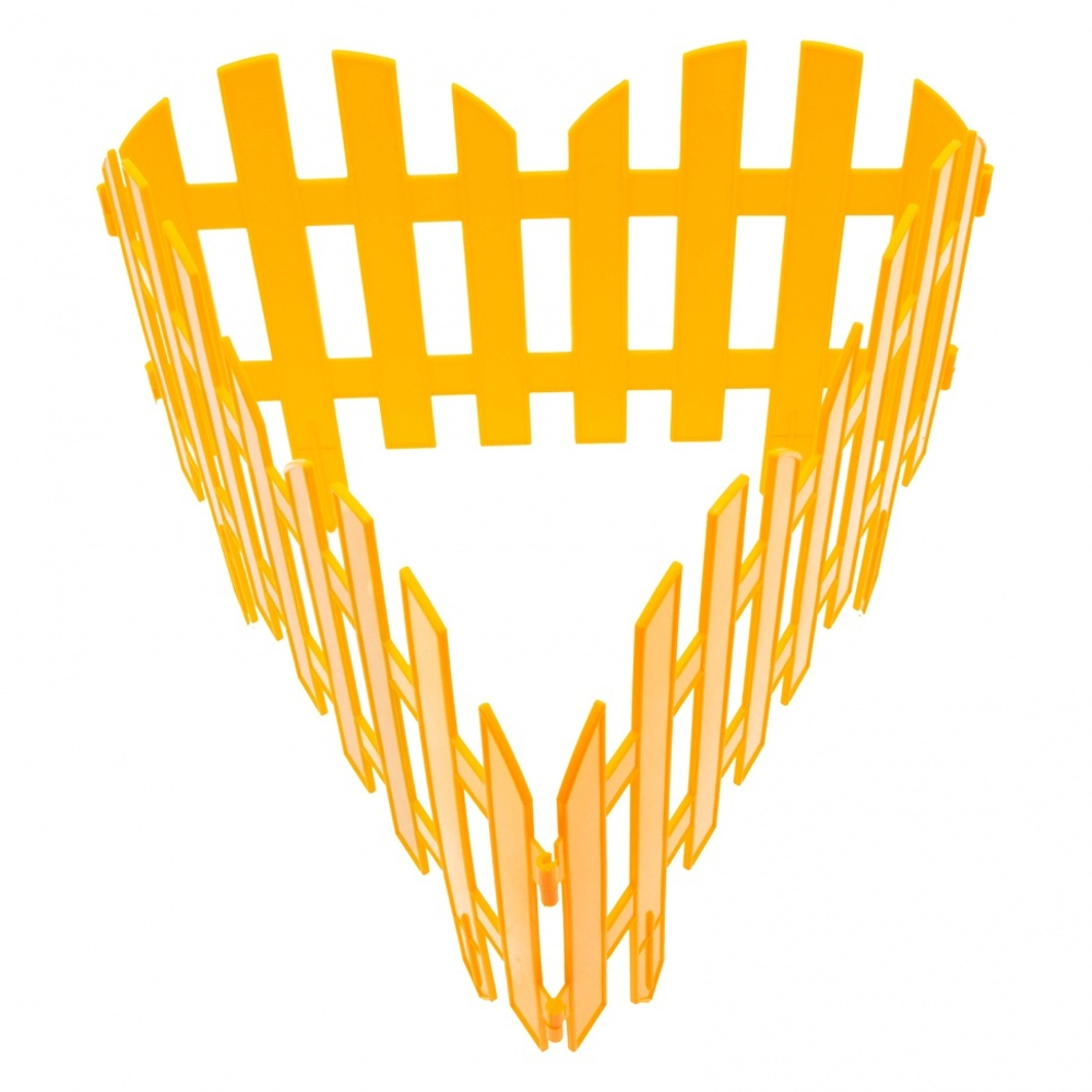 Забор декоративный "Романтика", 28 х 300 см, желтый, Россия, Palisad