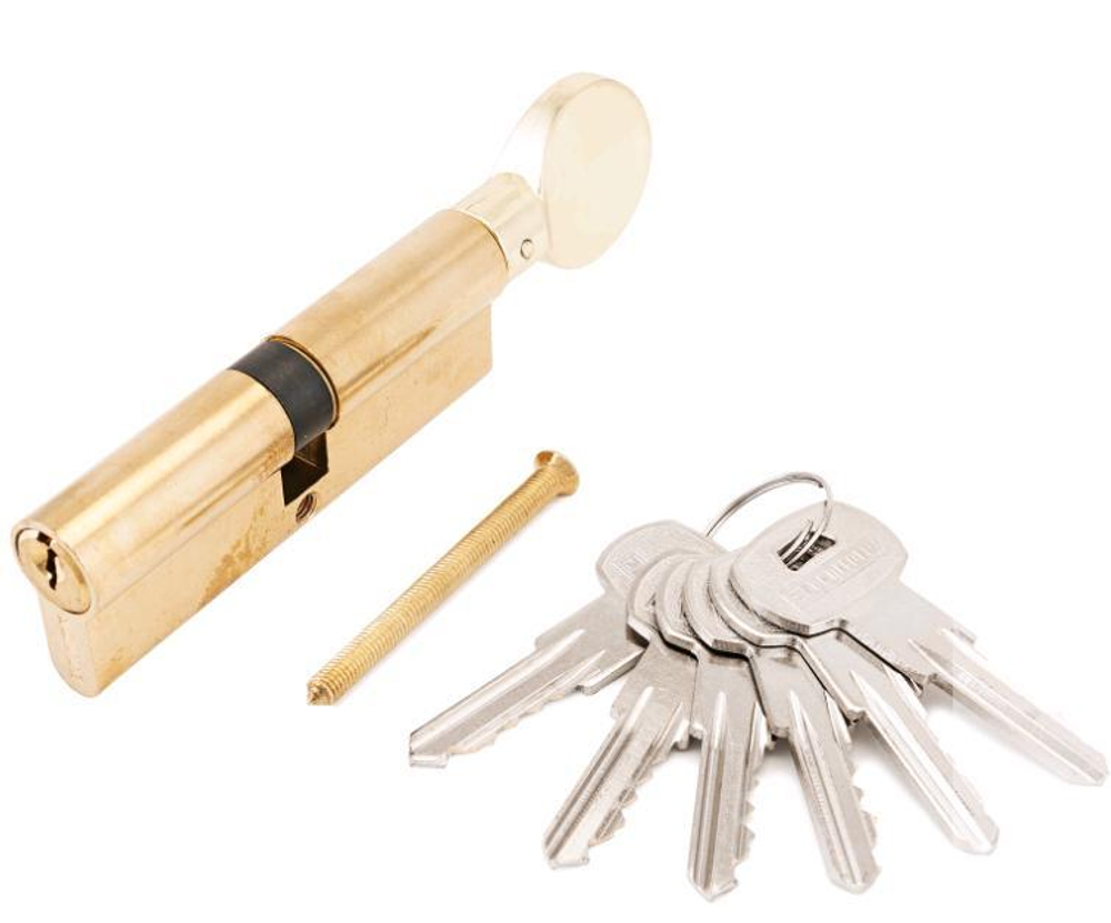 Механизм цилиндровый АЛЛЮР A.G.100-6К ВP латунь /англ.кл/верт. (45*10*45) 1277